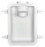 DUNDAS JAFINE DRB4XZW Dryer Vent Box, 20-1/2 in L, 17-1/2 in H, 4.8 in Vent Hole, Polystyrene, White