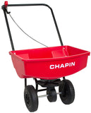 CHAPIN 8001A Residential Lawn Turf Spreader with Rubber Tire, 70 lb Capacity, Powder-Coated Steel Frame, Poly Hopper