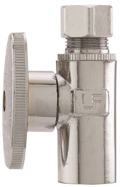 Plumb Pak PP62PCLF Shut-Off Valve, 1/2 x 3/8 in Connection, Sweat x Compression, Brass Body