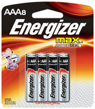 Energizer E92MP-8 Battery, 1.5 V Battery, 1250 mAh, AAA Battery, Alkaline, Manganese Dioxide, Zinc