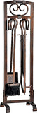 Simple Spaces CPO90501AC3L Fireplace Tool Set, Antique Bronze, 5-Piece