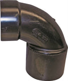 CANPLAS 103103BC Reducing Closet Pipe Elbow, 4 x 3 in, Spigot x Hub, 90 deg Angle, ABS, Black