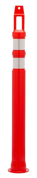 JBC D-TOP+3M D-Top Delineator, 42 in H Cone, Polyethylene Cone, Red Orange Cone