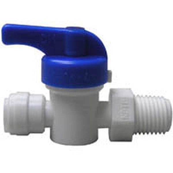 WATTS PL-3012 Stop Valve, 1/4 in Connection, Compression x MPT, 150 psi Pressure, Manual Actuator, CPVC Body