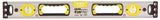 STANLEY 43-525 Box Beam Level, 24 in L, 3 -Vial, 2 -Hang Hole, Magnetic, Aluminum, Silver/Yellow