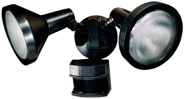 Heath Zenith Dualbrite Series HZ-5318-BZ Motion Activated Security Light, 120 V, 300 W, 2-Lamp, Halogen Lamp