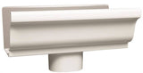 Amerimax 27080 Gutter End with Drop, 5 in L, 3 in W, Aluminum, White