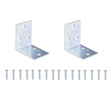 Prosource BH-605PS Corner Brace, 2 in L, 2 in W, 2 in H, Steel, Zinc-Plated, 2 mm Thick Material