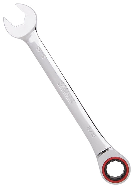 Vulcan PG15/16 Combination Wrench, SAE, 15/16 in Head, Chrome Vanadium Steel, Polished Mirror