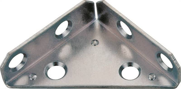 Prosource 22492ZCB-PS Corner Brace, 4 in L, 4 in W, 5/16 in H, Steel, Zinc-Plated, 2.5 mm Thick Material