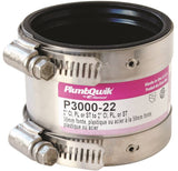 FERNCO P3000-22 Transition Coupling, 2 in, PVC, SCH 40 Schedule, 4.3 psi Pressure