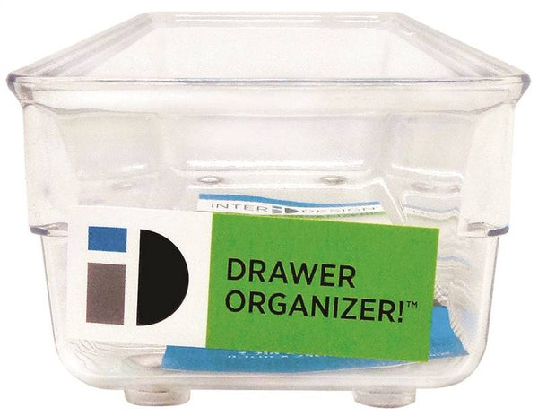 iDESIGN LINUS 52430 Drawer Organizer, Plastic, Clear, 9 in OAL, 2 in OAH, 3 in OAW