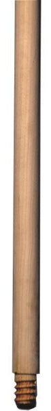 SUPREME ENTERPRISE LA165S Broom Handle, 15/16 in Dia, 54 in L, Threaded, Wood