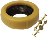 Keeney K836-4 Toilet Wax Gasket, Brass, Honey Yellow, For: 3 in or 4 in Waste Lines