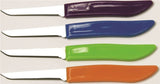 CHEF CRAFT 21852 Paring Knife Set, Stainless Steel Blade, Plastic Handle, Blue/Green/Orange/Purple Handle