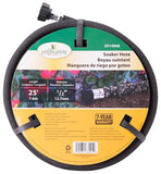 Landscapers Select P174-161101 Soaker Hose, 25 ft L, Plastic Male and Female Couplings, Rubber, Black