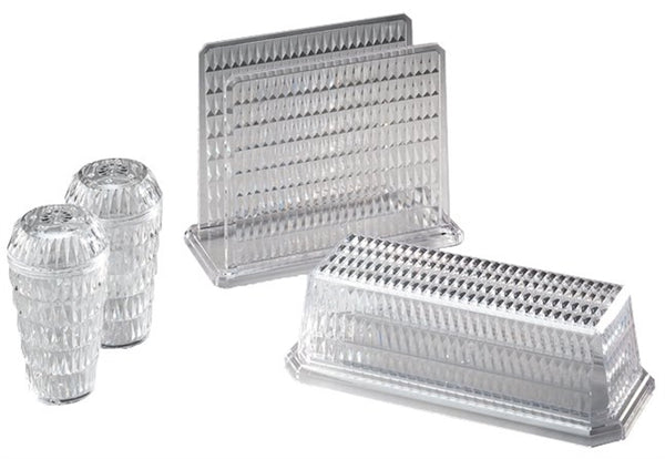 Arrow Plastic 00205 Salt/Pepper Shaker Set, Glass, Clear