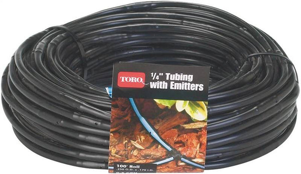TORO 53640 Drip Tubing, Polyethylene, Black, For: Blue Strip Drip 1/4 in Fittings