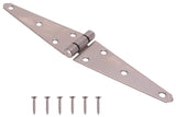 ProSource HSH-S06-C1PS Strap Hinge, 2 mm Thick Leaf, Brushed Stainless Steel, 180 Range of Motion