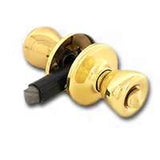 Kwikset 300M3CP7/8RFLRCS Privacy Door Knob, Polished Brass