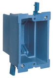Carlon BH118R Outlet Box, 1 -Gang, PVC, Blue, Clamp Mounting