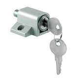 Prime-Line U 9861 Sliding Door Lock, Different Key, Zinc, Aluminum, 3/16, 1/8, 1/4 in Thick Door