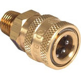 Mi-T-M AW-0017-0028 Adapter, 1/4 x 1/4 in Connection, Quick Connect Socket x MNPT, Brass