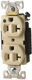 Eaton Wiring Devices AH8300V Duplex Receptacle, 2 -Pole, 20 A, 125 V, Back, Side Wiring, NEMA: 5-20R, Ivory
