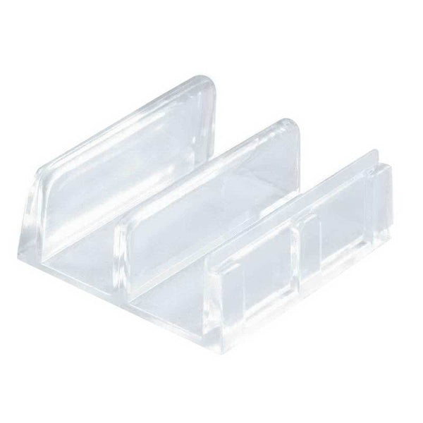 Prime-Line M 6059 Shower Door Bottom Guide, Sliding, Plastic, Clear