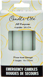 CANDLE-LITE 3745595 Emergency Candle, 25 to 30 hr Burning, White Candle