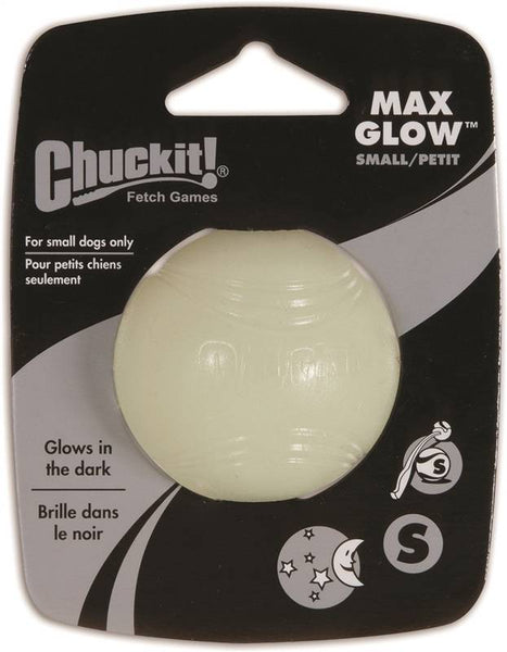 Chuckit! 32312 Dog Toy, S, Natural Rubber, Glow White