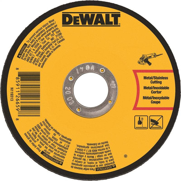 DeWALT DWA8050 Cut-Off Wheel, 4 in Dia, 0.045 in Thick, 5/8 in Arbor, Aluminum Oxide Abrasive