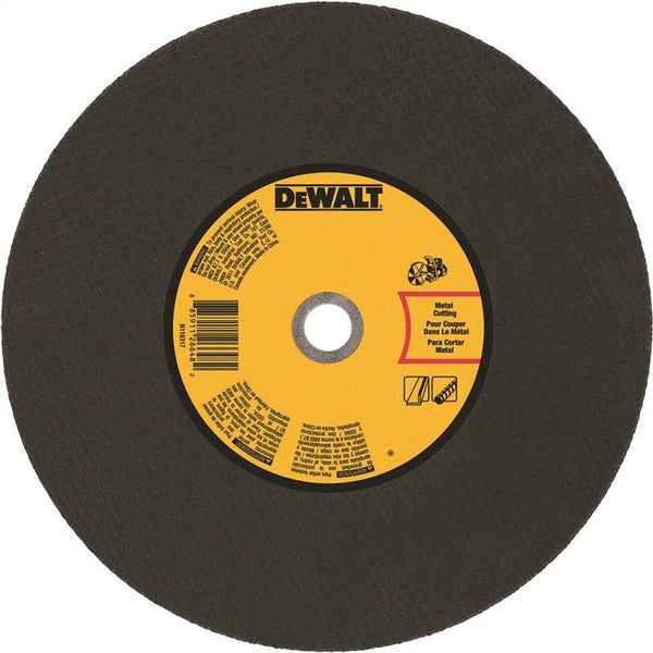 DeWALT DWA8031 Cutting Wheel, 14 in Dia, 1/8 in Thick, 20 mm Arbor, Coarse, Aluminum Oxide Abrasive