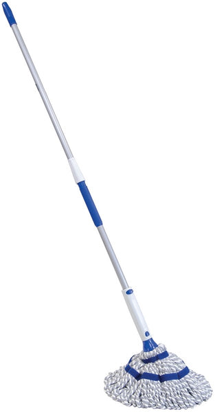 Quickie 72036M-4 Twist Mop, 54 in L, Microfiber Cloth Mop Head, Steel Handle