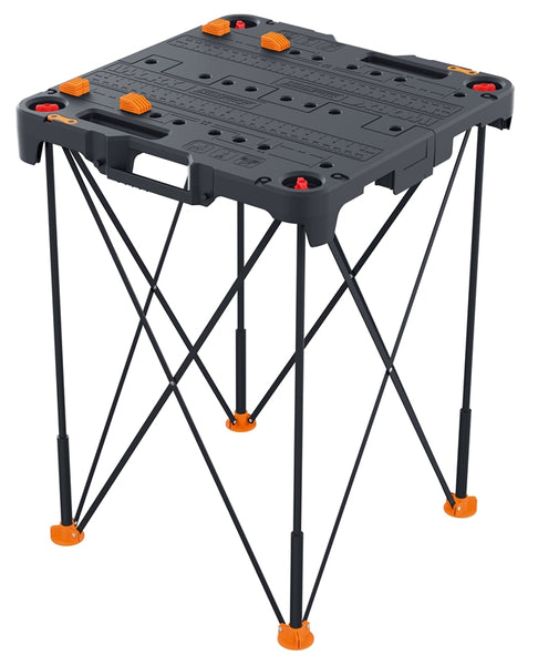 WORX WX066 Portable Work Table, 32 in OAH, 300 lb Capacity, Black, Plastic Tabletop