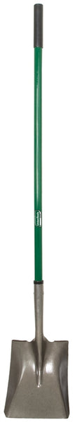 UnionTools 2432100 Square Point Shovel, 8.61 in W Blade, Steel Blade, Fiberglass Handle, 43 in L Handle