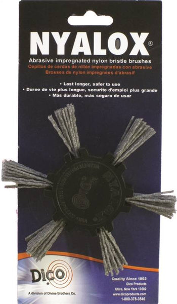 Dico 541-776-4 Flap Wheel Brush, 4 in Dia, Nylon Bristle