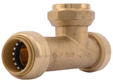 SharkBite U3486LFA Pipe Tee, 3/4 in, FNPT x FNPT, DZR Brass, 200 psi Pressure