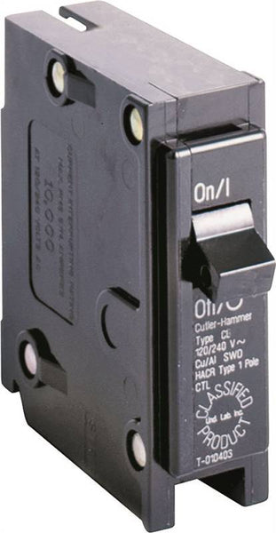 Cutler-Hammer CL120 Circuit Breaker, Type CL, 20 A, 1 -Pole, 120/240 V, Plug Mounting