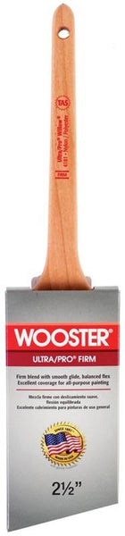 WOOSTER 4181-2 1/2 Paint Brush, 2-1/2 in W, 2-11/16 in L Bristle, Nylon/Polyester Bristle, Sash Handle