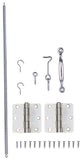 ProSource 41099-U-PS Hinge Set, Steel, Sliver, Zinc Plated, 22-Piece, For: Wood Screen Doors