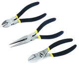 Plier Set 3pc Chrome/nic Steel