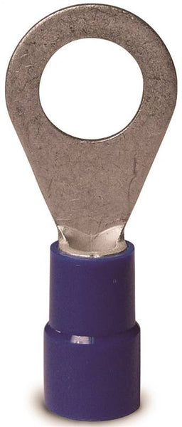 GB 20-104 Ring Terminal, 600 V, 16 to 14 AWG Wire, #8 to 10 Stud, Vinyl Insulation, Copper Contact, Blue