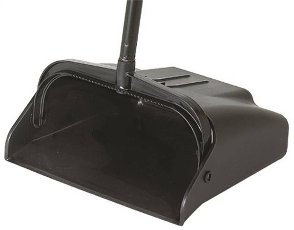 CONTINENTAL COMMERCIAL 912BK Lobby Dustpan, 36-3/4 in L, 10-3/4 in W, Plastic, Black