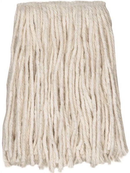 CONTINENTAL COMMERCIAL CHOICE A947118 Mop Head, 1-1/4 in Headband, Cotton, Natural