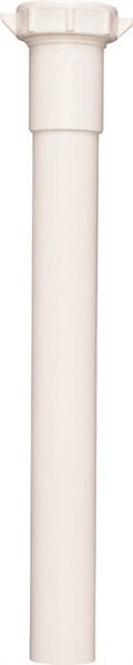 Plumb Pak PP42-8W Pipe Extension Tube, 1-1/4 in, 8 in L, Slip-Joint, Plastic, White