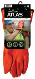 ATLAS 460M-08.RT Insulated Coated Gloves, M, 11-13/16 in L, Gauntlet Cuff, PVC Glove, Orange