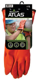 ATLAS 460L-09.RT Insulated Coated Gloves, L, 11-13/16 in L, Gauntlet Cuff, PVC Glove, Orange