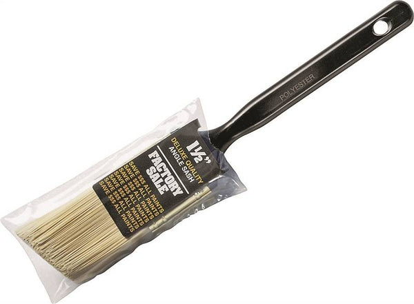 WOOSTER P3970-1-1/2 Paint Brush, 1-1/2 in W, 2-7/16 in L Bristle, Polyester Bristle, Sash Handle