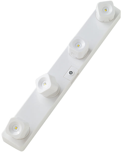 LIGHT IT 30037-308 FastTrack Light, AA Battery, Alkaline Battery, 4-Lamp, LED Lamp, 55 Lumens, 4000 K Color Temp, White